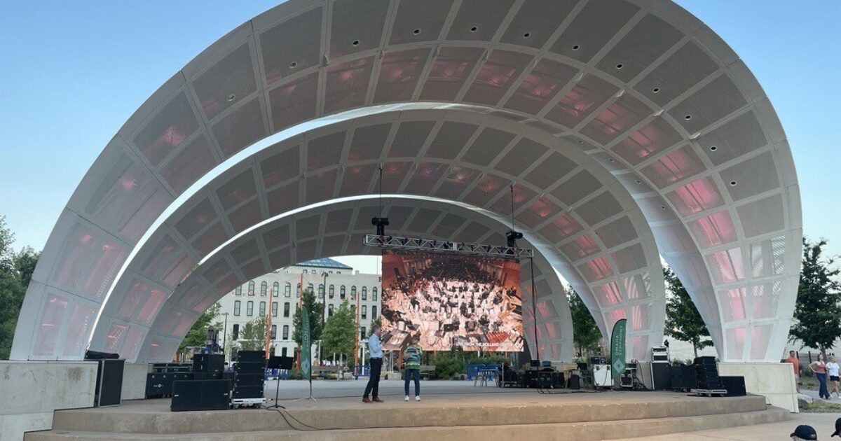 Omaha Symphony's first Simulcast at the Gene Leahy Mall