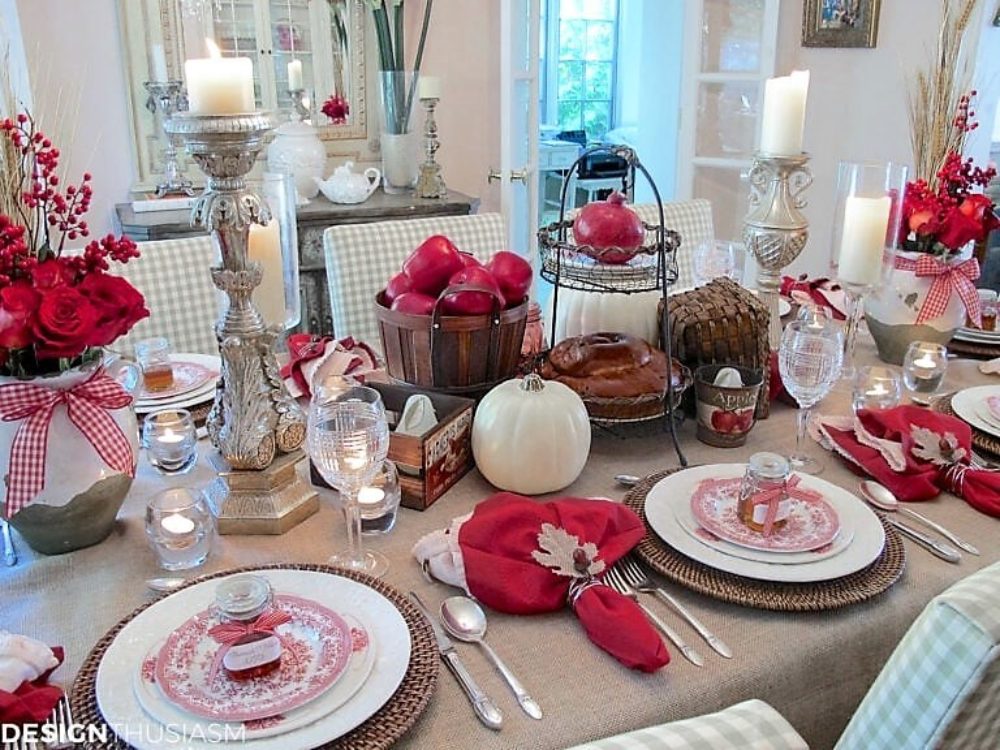 Apples and Honey Rustic Tablescape