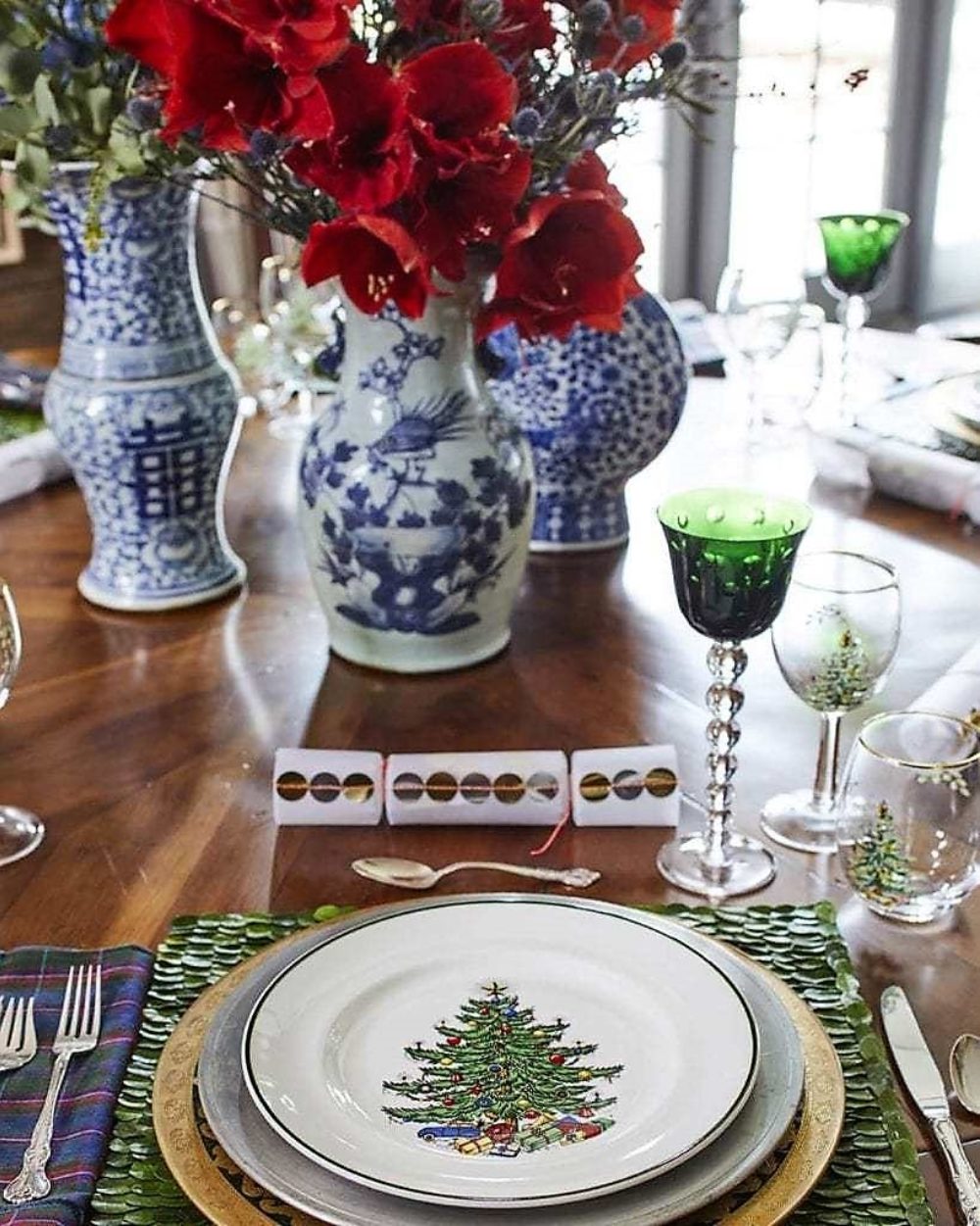 Flower Christmas Table Display